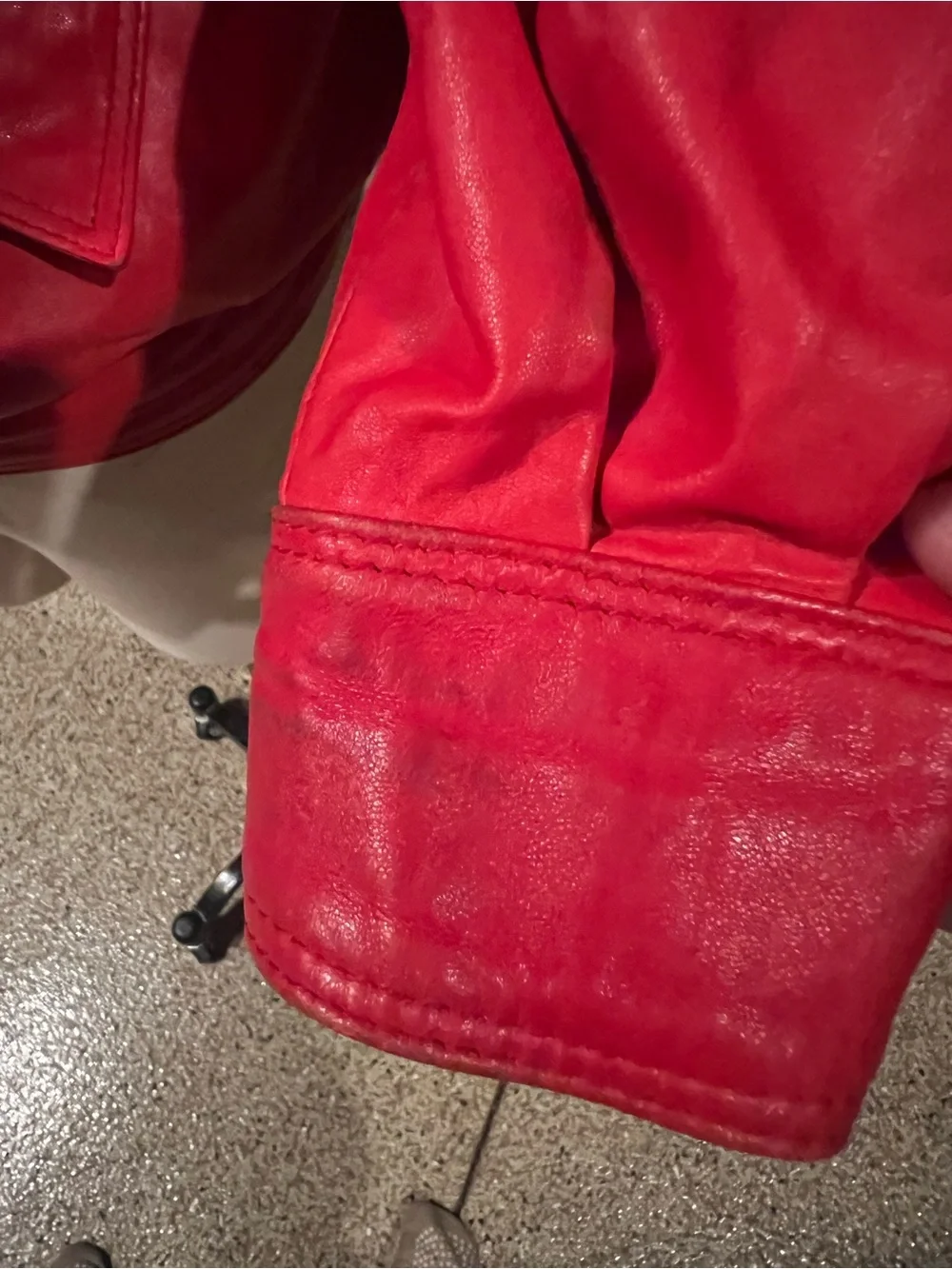 Vintage 1980’s Giotti red leather Michael Jackson Thriller-esque jacket Italy